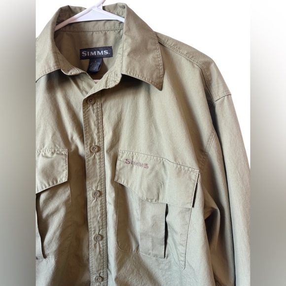 Simms Khaki EbbTide Fishing Outdoor Vented Shirt- Men’s M - Picture 3 of 12